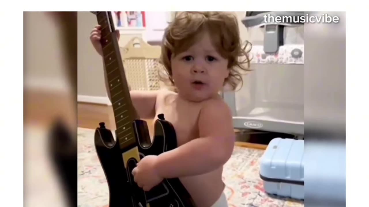 Cute baby singing