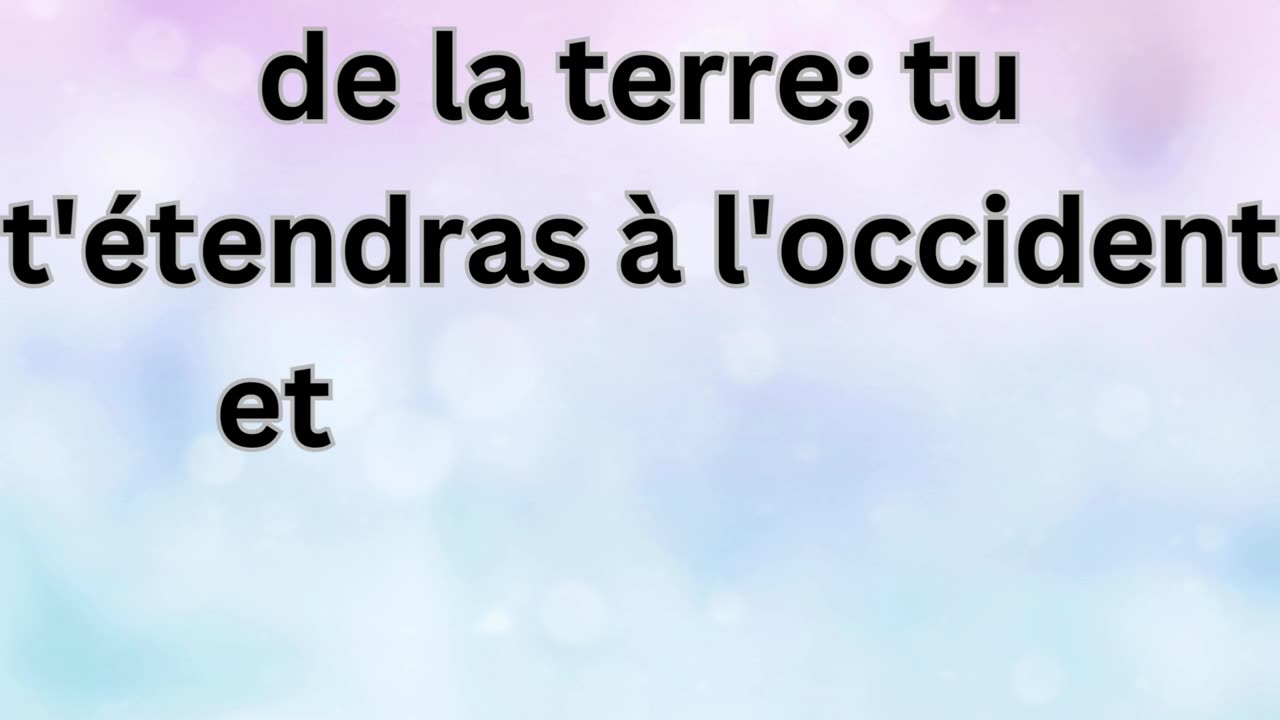 "Promesse de Bénédiction à Jacob" GENÈSE 28-14.