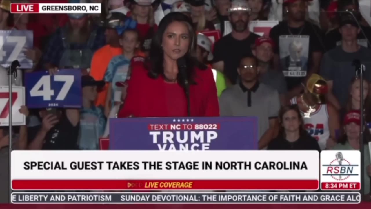 Tulsi Gabbard Announced she joined the Republican Party to stand Fully with Donald Trump 🙌