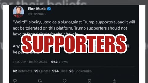 Fact Check: Elon Musk Did NOT Post X Users Would Be Punished For Calling Trump Supporters 'Weird'