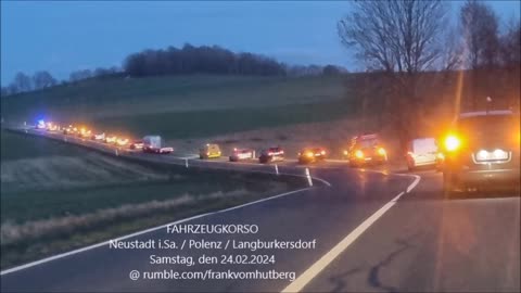 FAHRZEUGKORSO - NEUSTADT i.Sa., 24 02 2024 - DIE FAHRT aus Teilnehmersicht, Sequenzen 🕊