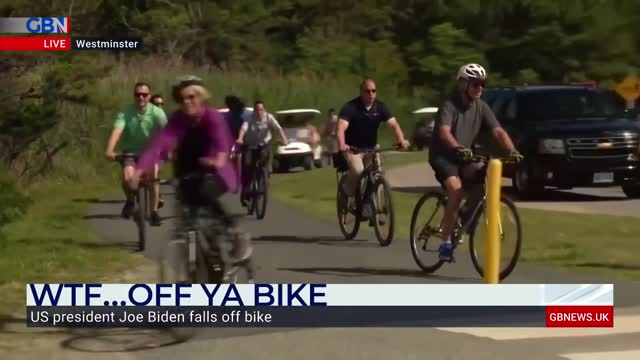 Nigel Farage reacts to Joe Biden falling off his bike over the weekend