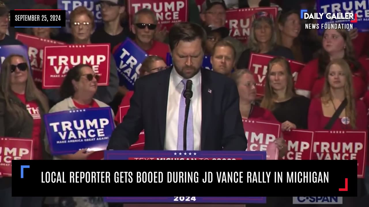 Local Reporter BOOED During JD Vance Rally