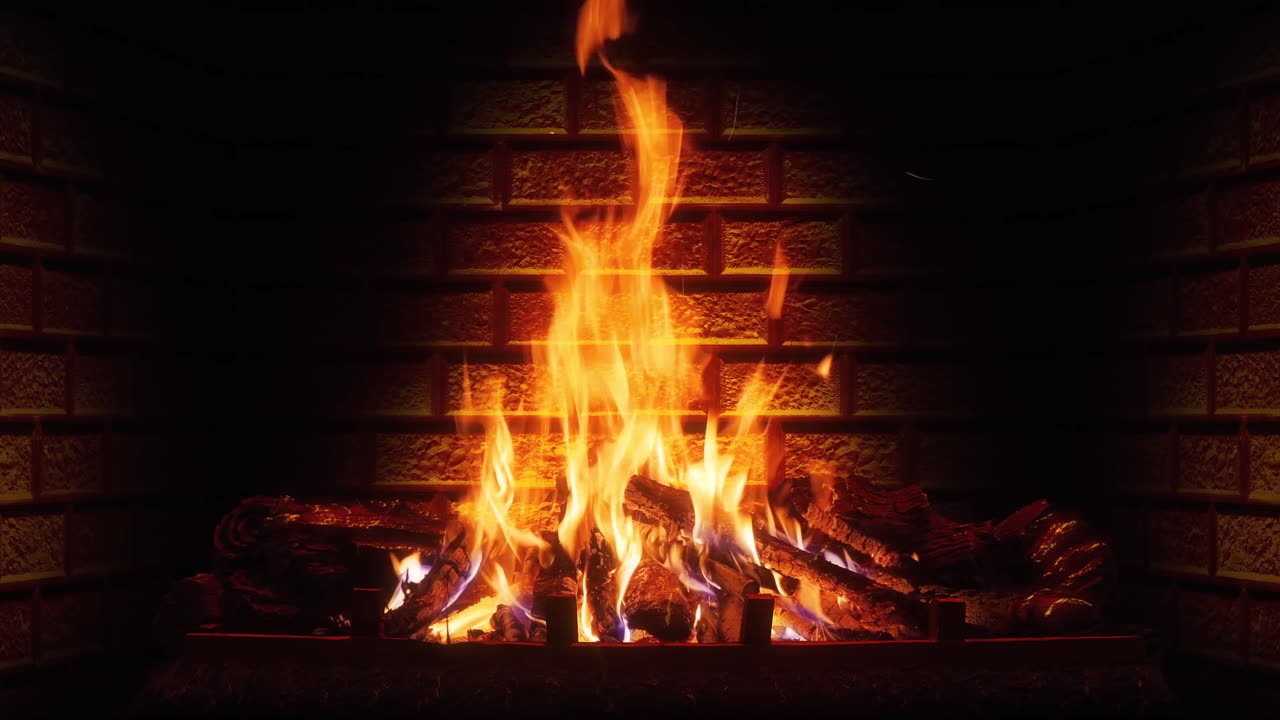 Fireplace & The Best Instrumental Christmas Music & Crackling Fire