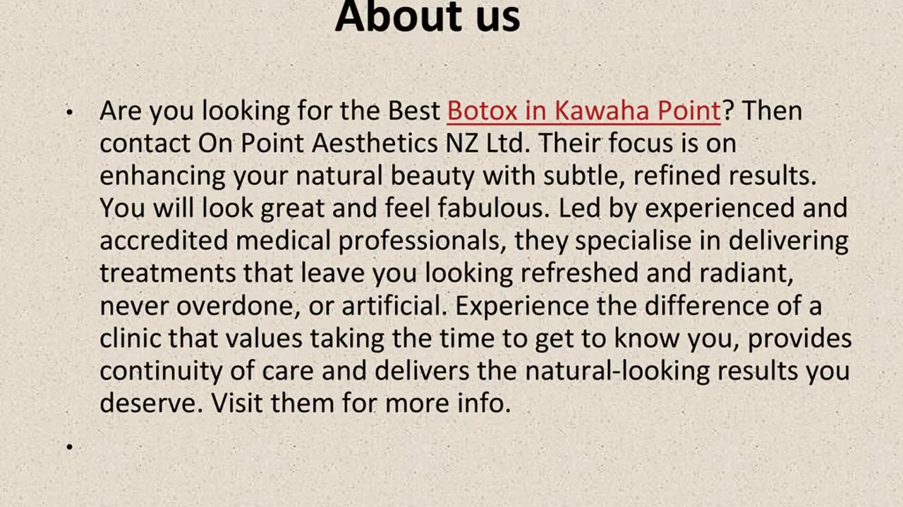 Get The Best Botox in Kawaha Point.