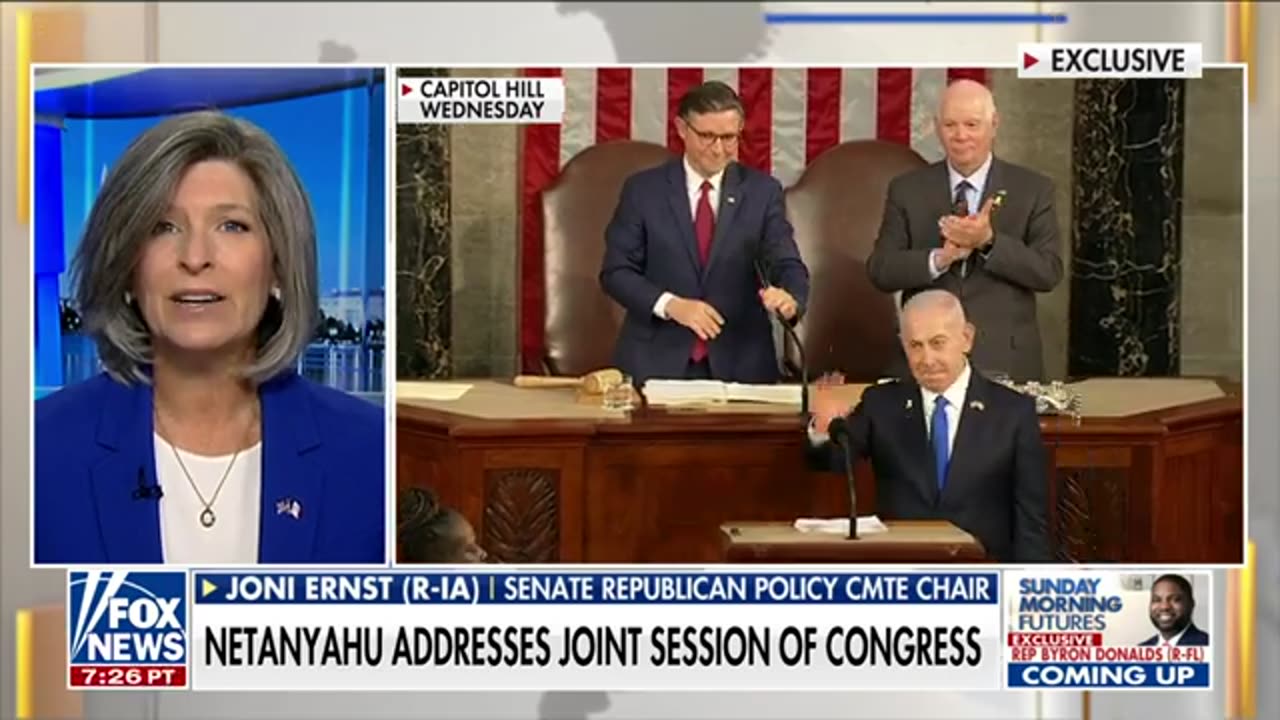 ‘ABSOLUTELY SHAMEFUL’: Kamala Harris should’ve been at Netanyahu’s address, says Sen. Ernst