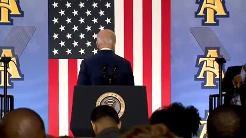 Biden just finished his speech and shook hands with nobody