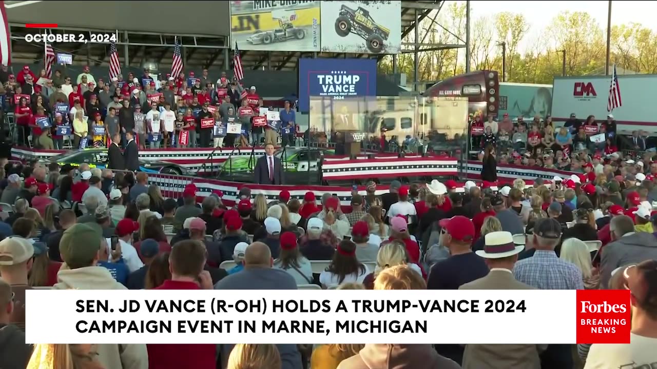 BREAKING NEWS- JD Vance Rallies Supporters, Takes Supporters' Questions In Marne, Michigan