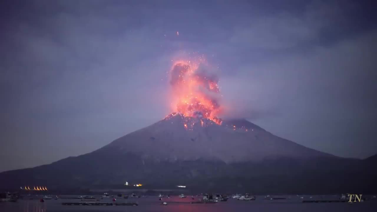 Explosive eruption of Sakurajima on November 12, 2019