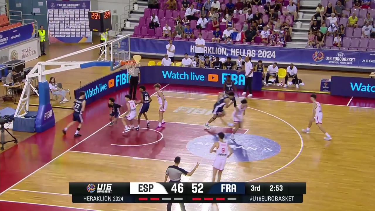 🏀🏀Watch the Game Highlights between Spain and France at the FIBA U16 EuroBasket 2024! #U18EuroBasket