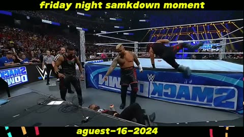 "WWE friday night samkdown moment"