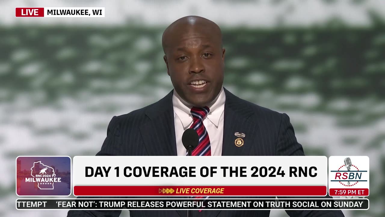 WATCH: Congressman Wessley Hunt Speaks at 2024 RNC in Milwaukee, WI - 7/15/2024