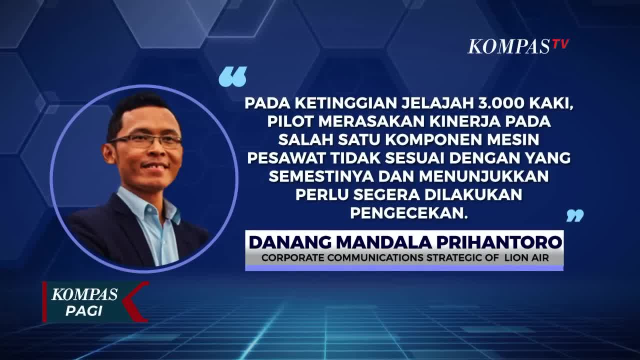 Pesawat lion air mengalami gangguan pada mesin