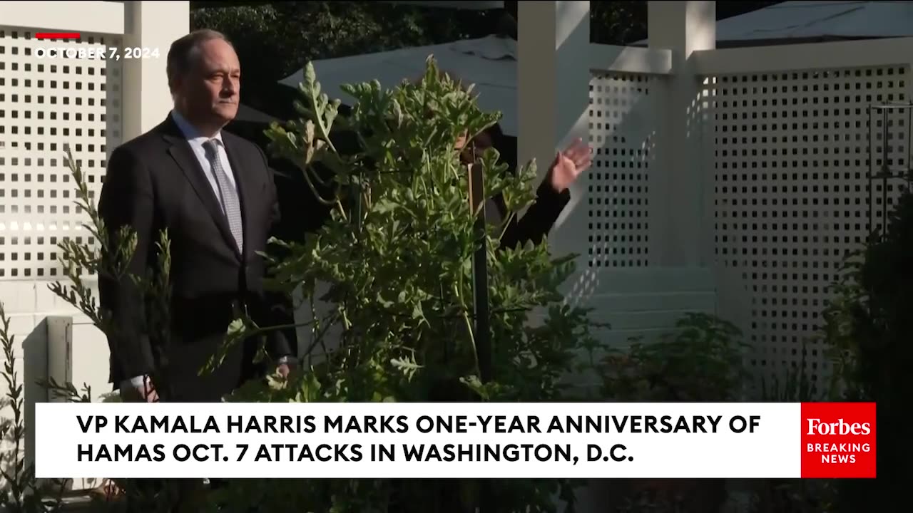 Kamala Harris And Doug Emhoff Mark Anniversary Of Hamas Oct. 7 Attack On Israel, Plant Tree