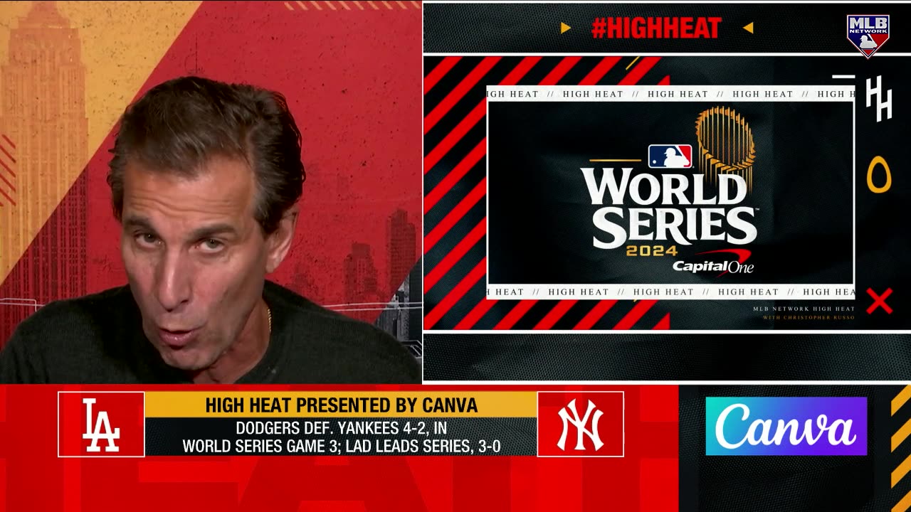 Chris Russo reacts to Game 3 of the World Series