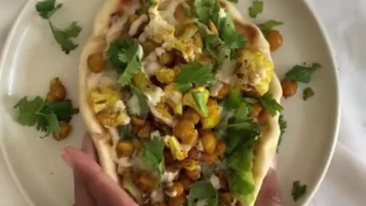 Vegan Cauliflower Chick Pea Wrap