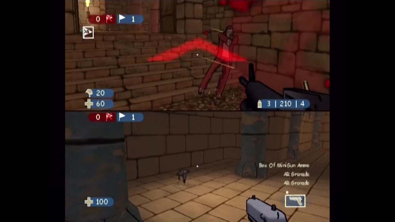 XIII Multiplayer (GameCube) - Two-Player Capture the Flag on Temple