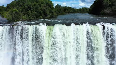 Waterfall Waterfall River Forest Water Panorama