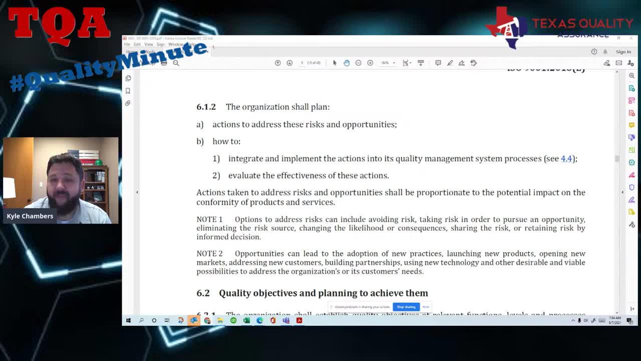 #QualityMinute: To Log Risks or Not to Log Risks...