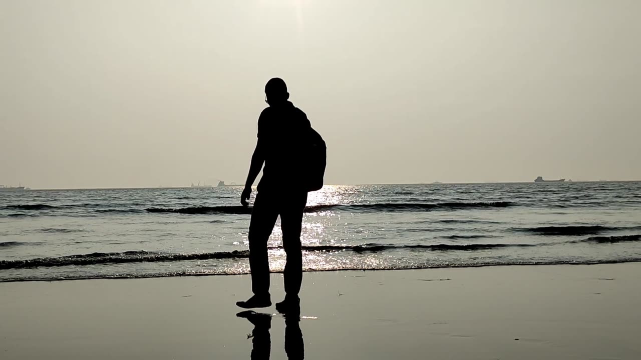 Sea ⛱️ beach. Walking on the sea beach.