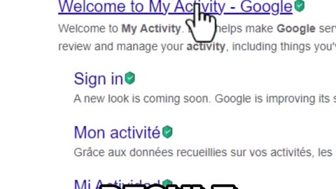 Checking google activity