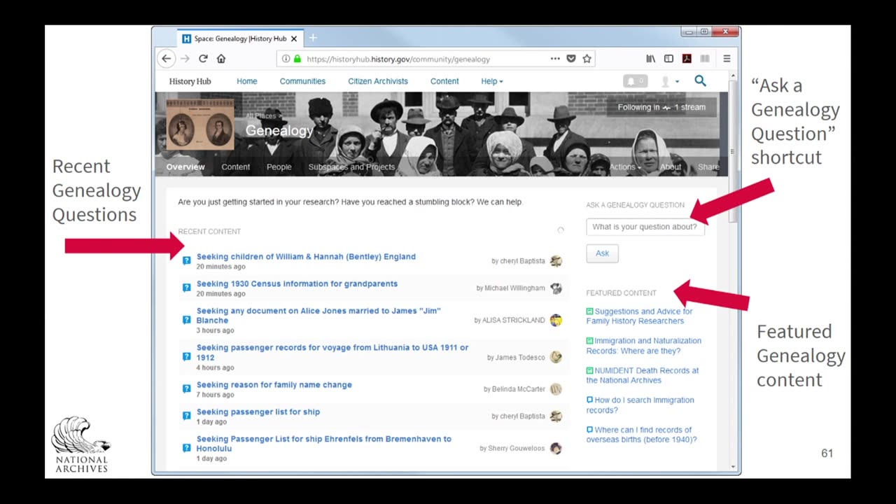2019 Virtual Genealogy Fair Session 1 Exploring History Hub for Genealogists and Researchers