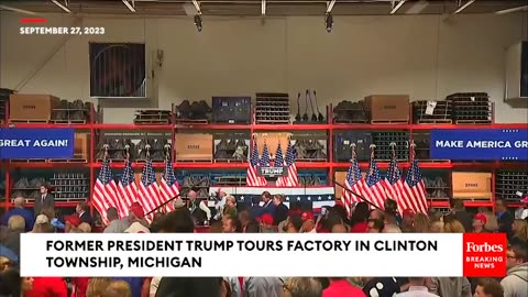 WATCH- Trump Tours Michigan Factory Before Skipping Second Republican Presidential Debate
