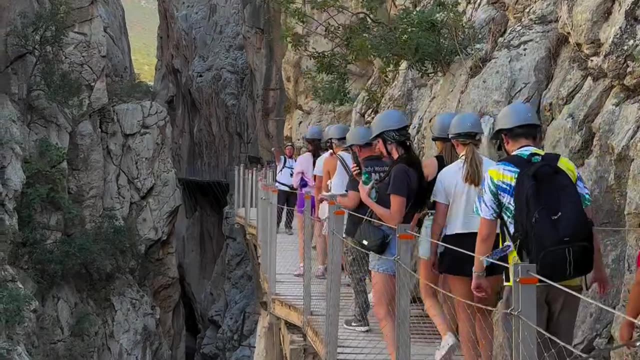 The Caminito del Ray is a cableway in the El Chorro Gorge located in the province