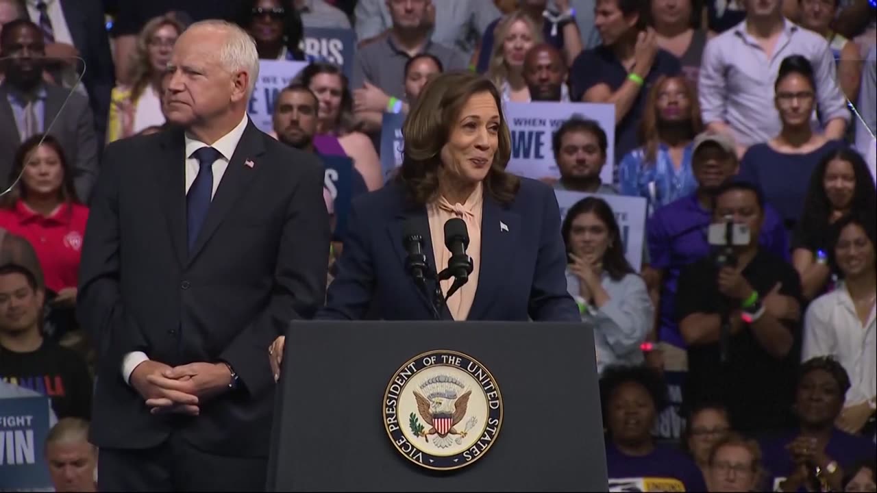 Kamala Harris and Tim Walz campaign together for the first time in Philadelphia