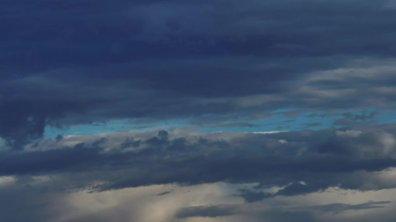 Cloudy sky with rain clouds passing