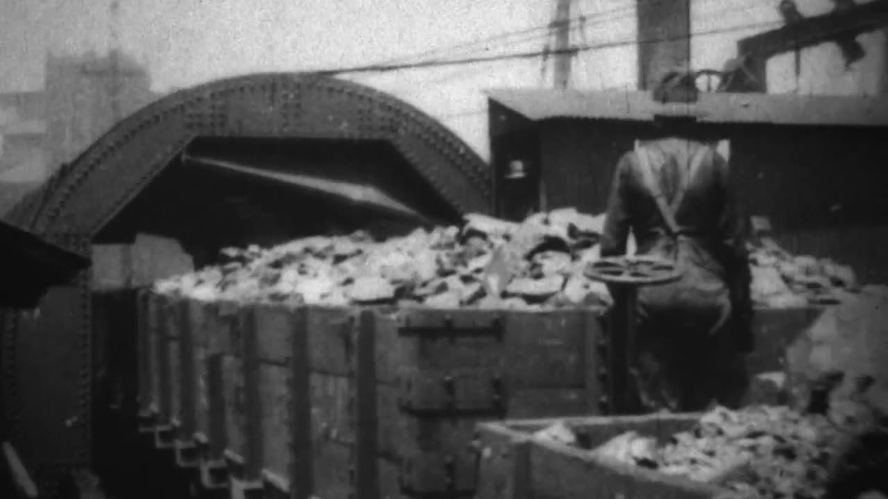 Giant Coal Dumper (1897 Original Black & White Film)