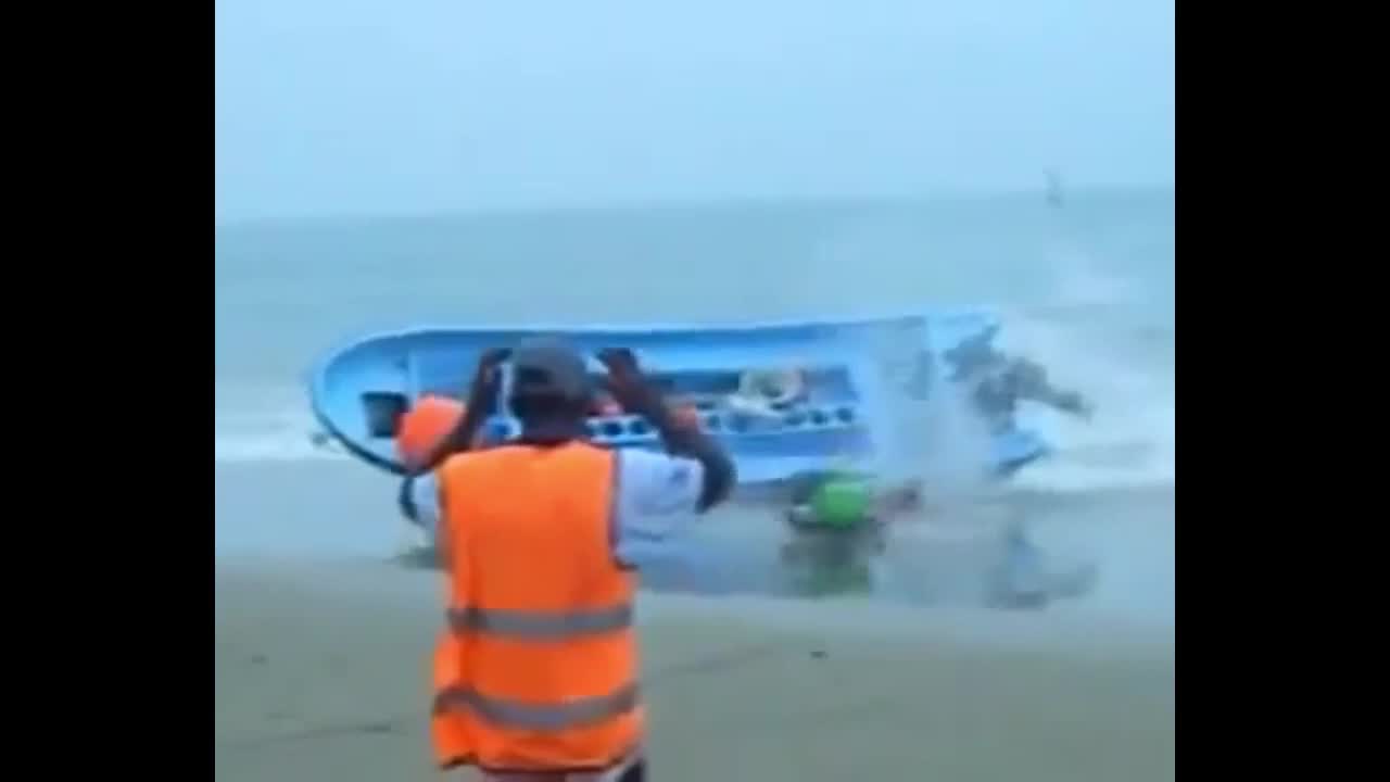 Beach boat accident