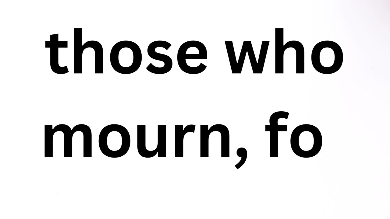 "A Promise of Comfort" Matthew 5:4.