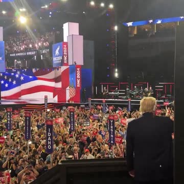 President @realDonaldTrump arrives at Day 2 of the RNC Convention 🇺🇸