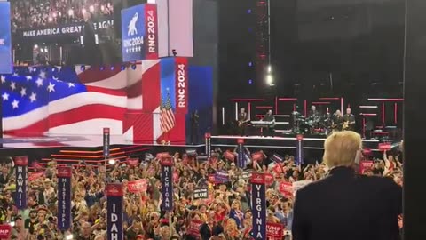 President @realDonaldTrump arrives at Day 2 of the RNC Convention 🇺🇸