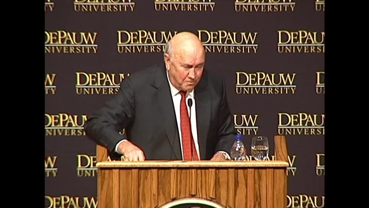 May 7, 2010 - Managing Diversity is World's Challenge, Nobel Laureate F.W. de Klerk Says