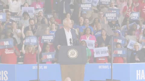 Tim Walz Democratic nominee for Vice President speaks at Michigan rally