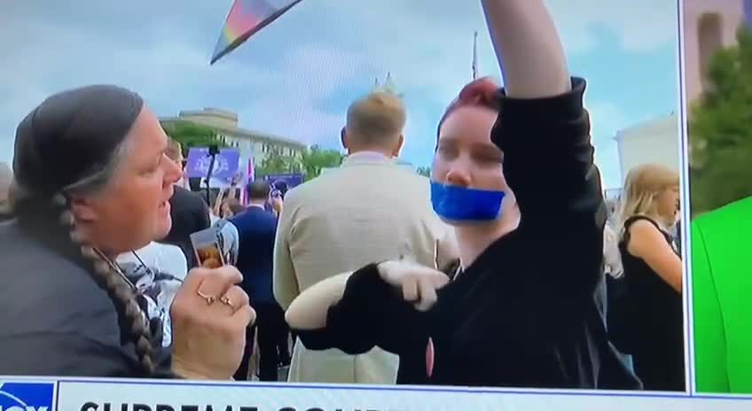 Devils sign as response to bible verses - abortion