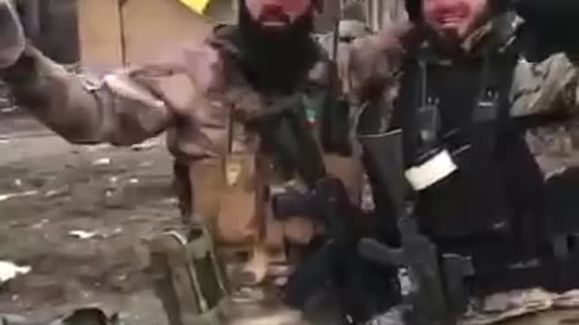 Chechen forces in Mariupol