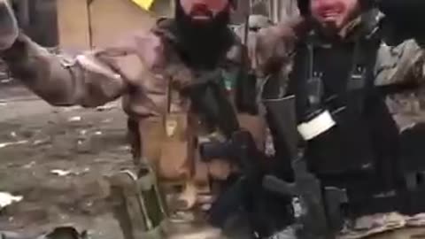 Chechen forces in Mariupol