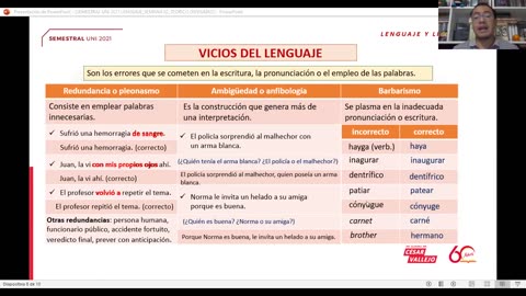 SEMESTRAL VALLEJO 2021 | Semana 02 | Lenguaje | Álgebra