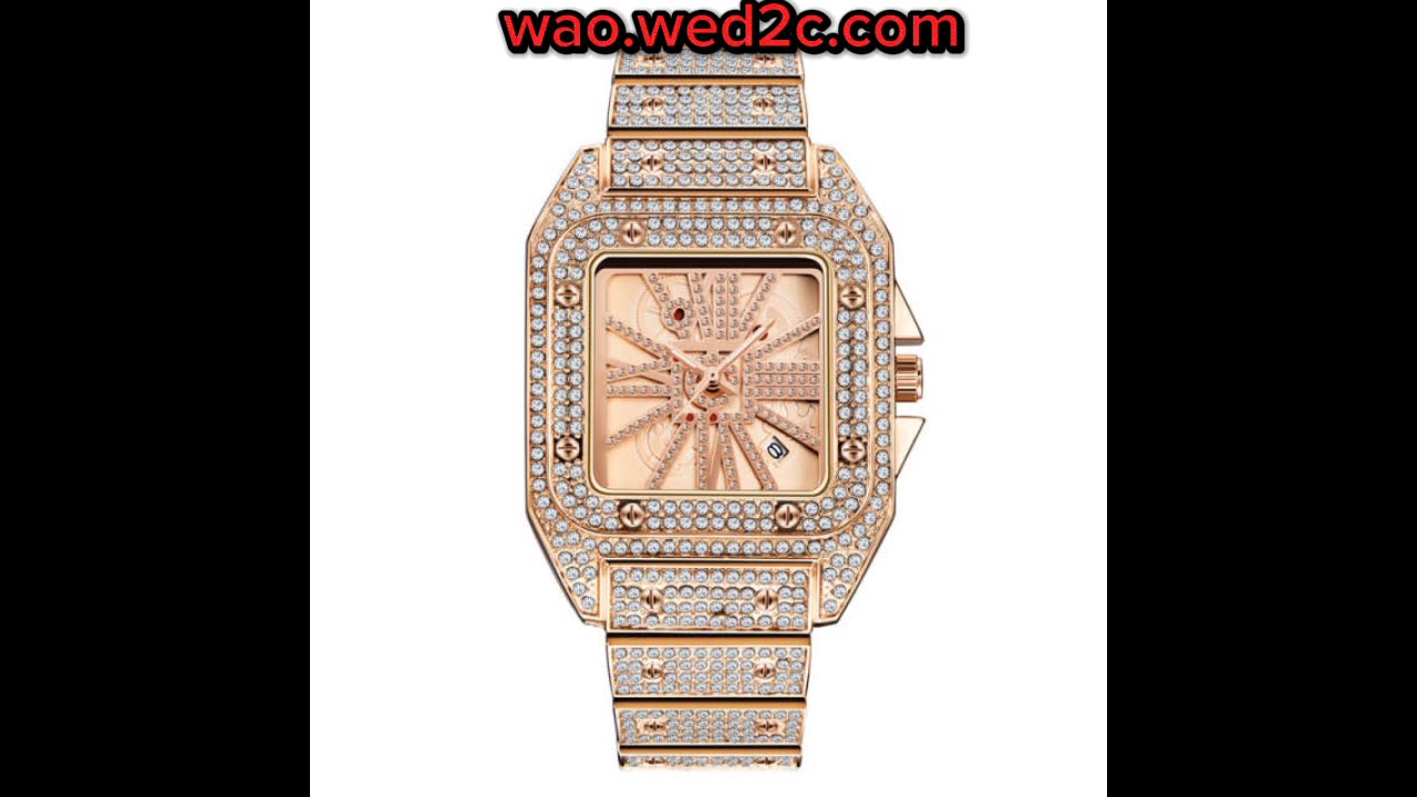 Hip Hop Full Diamond Large Dial Men's Quartz Watch