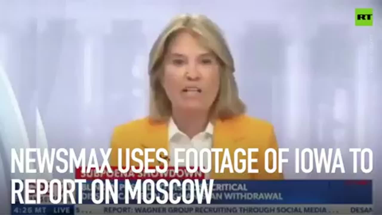 Newsmax uses footage of Iowa to report on Moscow