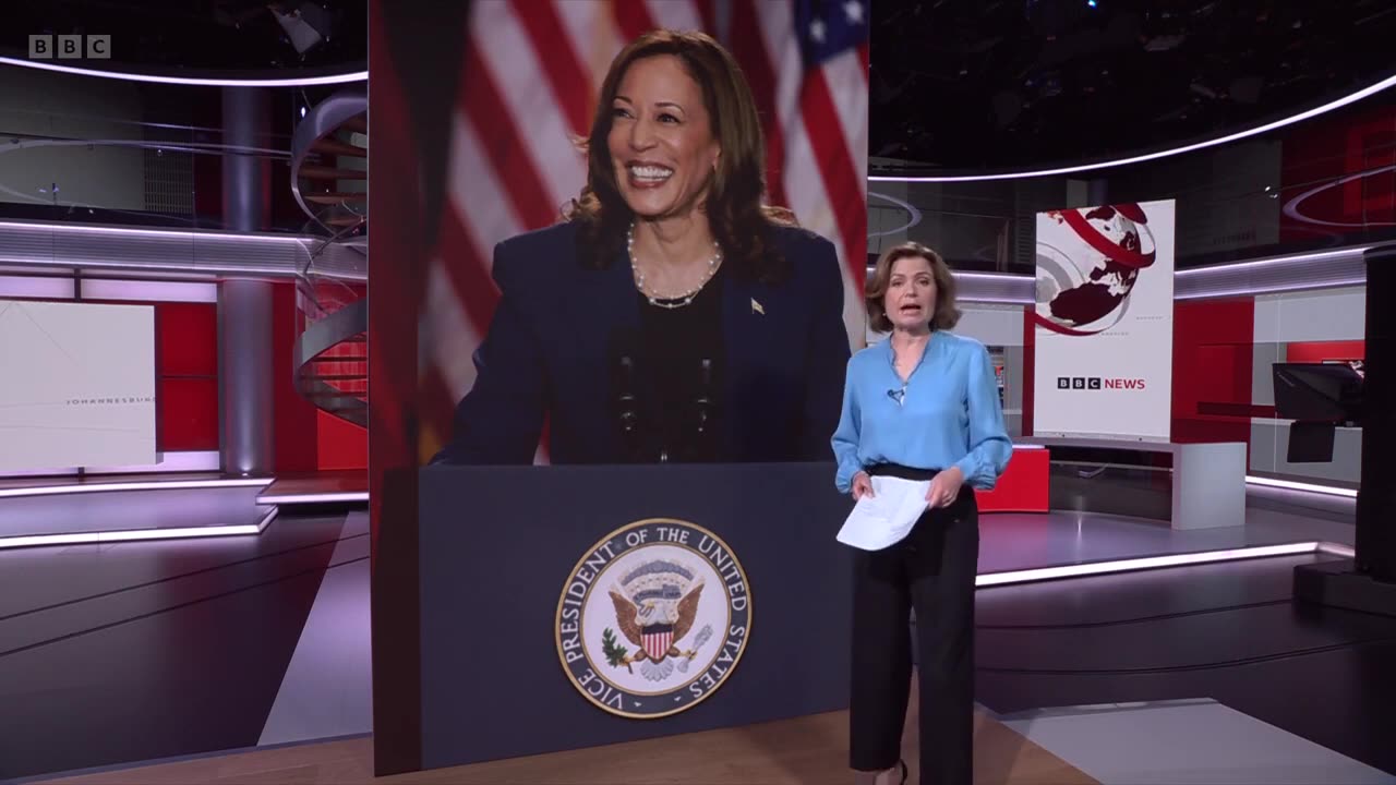 Kamala Harris campaign launch: "election a choice between freedom and chaos" | BBC News