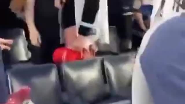 Deranged lib tries stealing guy’s MAGA hat at Yankee's game. Get's OWNED by NYC crowd.