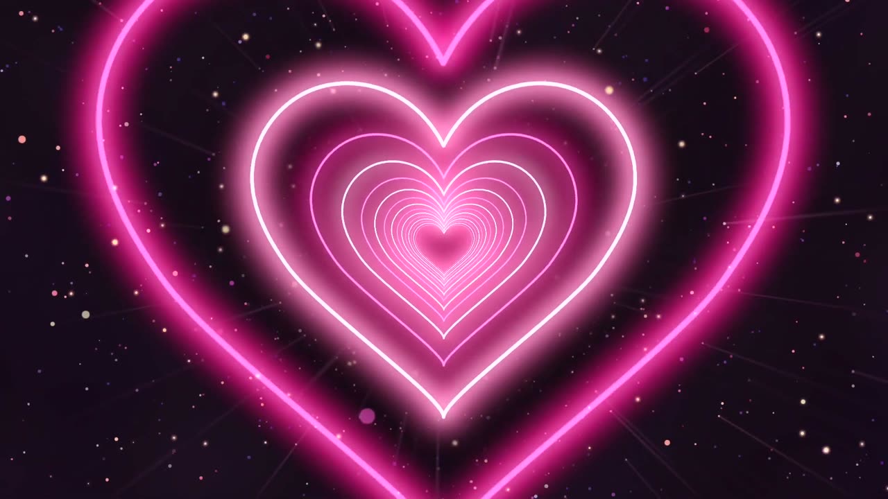 927. Heart Video Background💖Pink Heart Heart