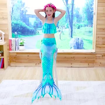 Girls Swimming Mermaid tail Costume