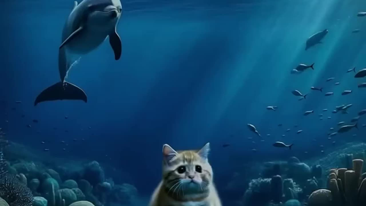 Cat ❤️ Dolphin V/s Shark