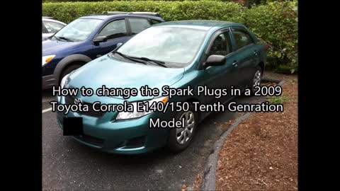 How to change the spark plugs in a 2009-2013 Toyota Corolla