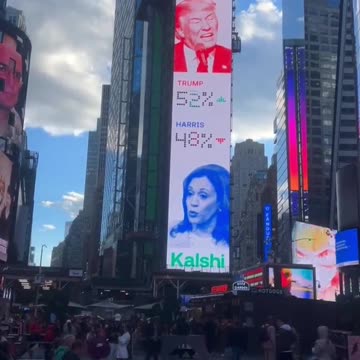Live election odds 24/7 on Times Square.
